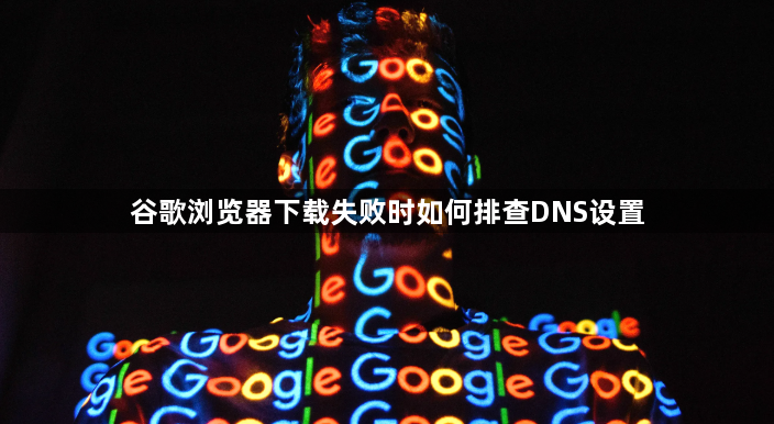 谷歌浏览器下载失败时如何排查DNS设置1