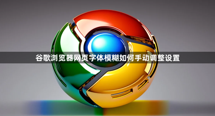 谷歌浏览器网页字体模糊如何手动调整设置1