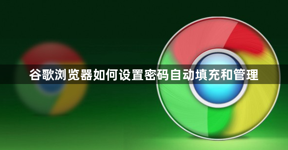 谷歌浏览器如何设置密码自动填充和管理1