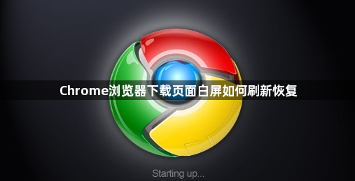 Chrome浏览器下载页面白屏如何刷新恢复1
