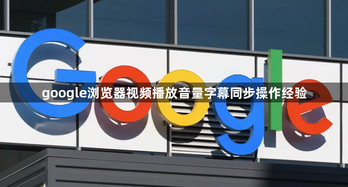 google浏览器视频播放音量字幕同步操作经验1