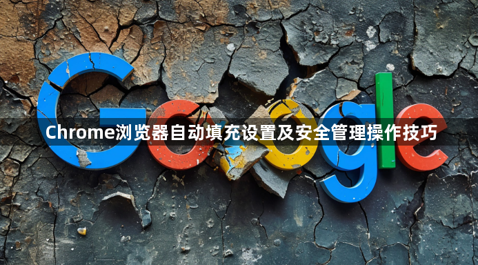 Chrome浏览器自动填充设置及安全管理操作技巧1